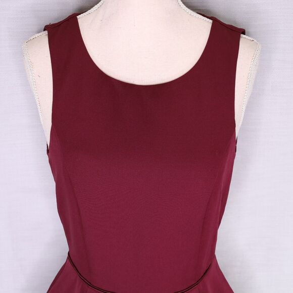 Lulus Dress Womens Small Burgundy Stretch Lined Short Open Back Wedding Prom - Picture 7 of 11